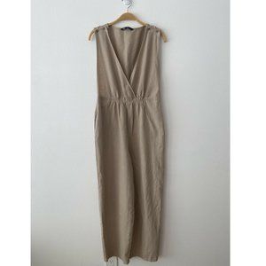 Zara V Neck Sleeveless Jumpsuit With Side Pockets